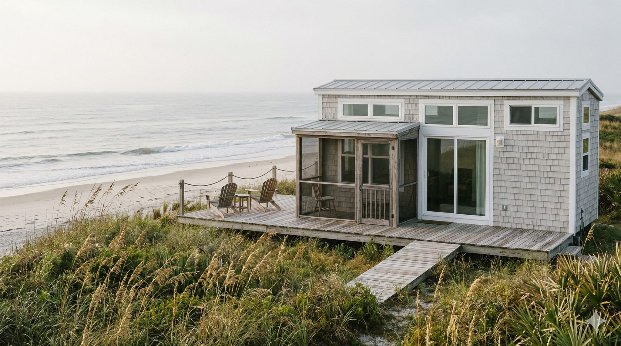 Tiny home living in South Portland, Maine