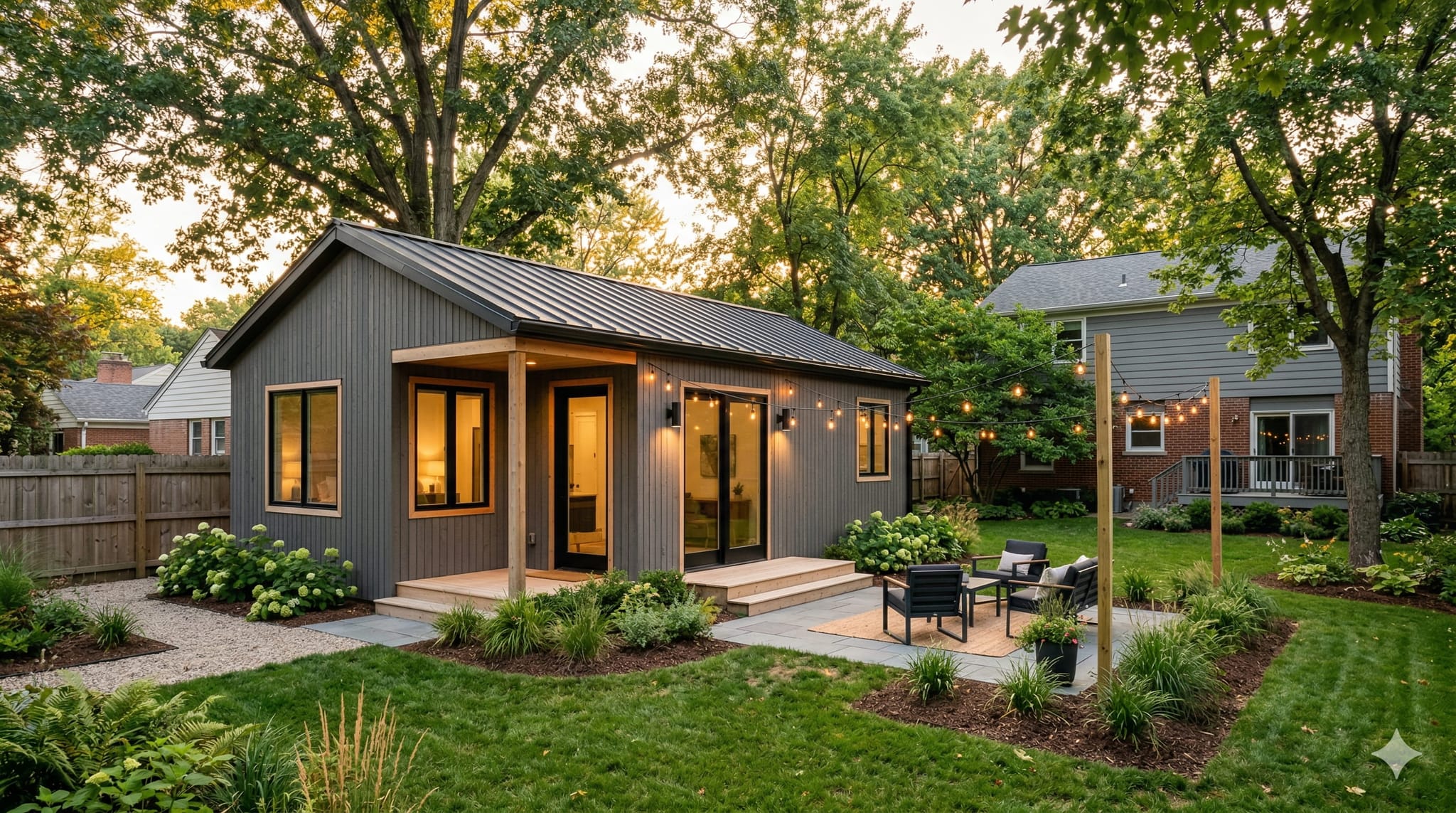 Tiny home living in Spokane, Washington